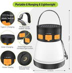 2 Pack LED Camping Lantern, 1500 Lumens Camping Lantern Rechargeable with Solar Panel Charging, Waterproof, 8 Light Modes, 7500mAh Power Bank, Camping Flashlight for Hurricane Emergency, Outdoor