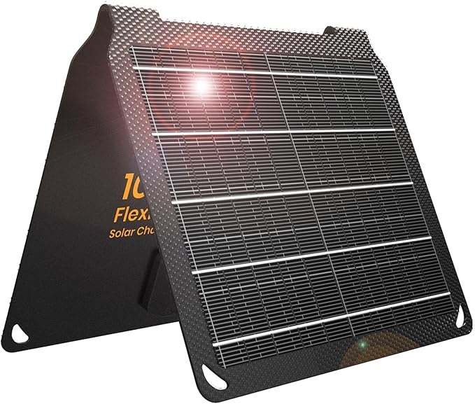 10W Solar Panels Portable (5V 2A Max),Foldable Solar Charger with USB-A Port for Cell Phone,Ipad,Power Bank, Ip67 Waterproof Monocrystalline Silicon Solar Panels for Camping Outdoor Backpacking