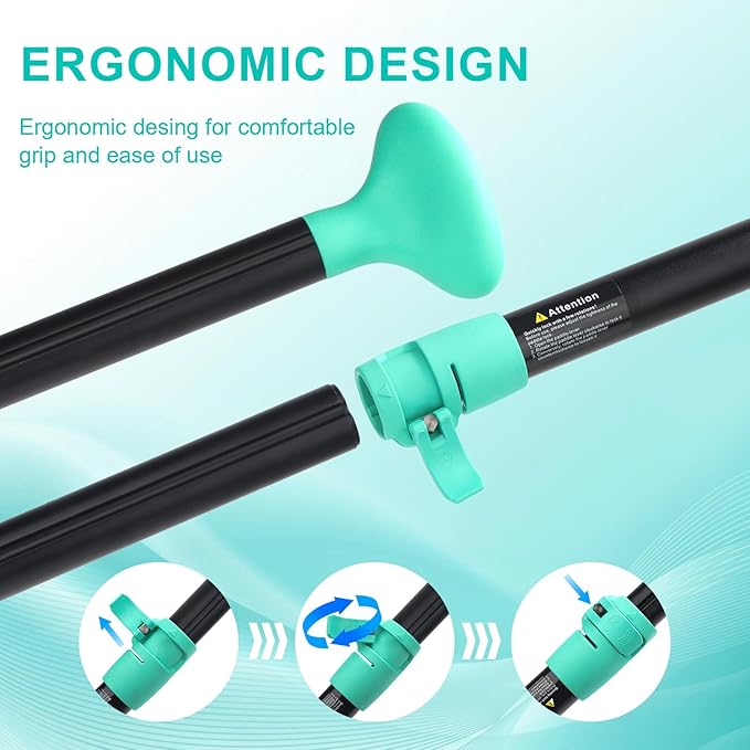 SUP Paddle, Stand Up Paddle Board Paddle Lightweight Adjustable 4-Piece Aluminium Kayak Paddles, Unique Lock Design Floating Alloy Shaft Paddle for Paddle Board