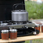 Bulin 2.2L Camping Kettle with 2&4 Stainless Steel Cups for Outdoor Camping Cookware Hiking Backpacking Kitchen Campfire and Picnic, Carrying Bag