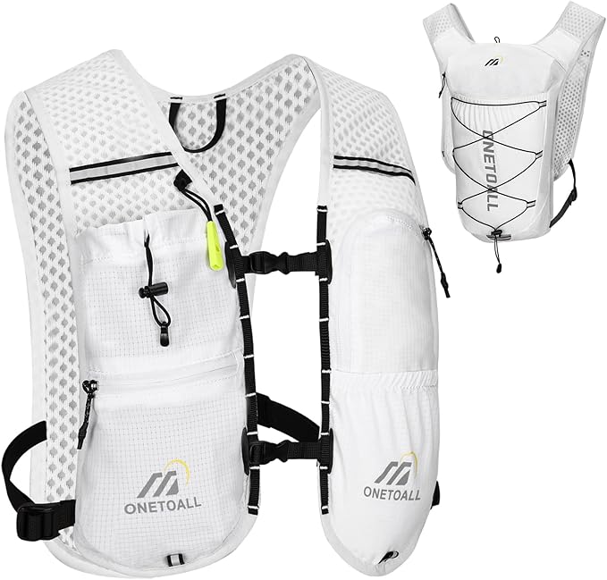 Running Vest for Women & Men, Lightweight 150g Hydration Backpack, 6L Pack for Trail Running, Marathon, Hiking, Cycling, Jogging, Adjustable Fit