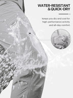 FREE SOLDIER Men's Outdoor Cargo Hiking Pants with Belt Lightweight Waterproof Quick Dry Tactical Pants Nylon Spandex