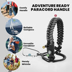 Insulated Water Bottle 87 oz, Triple Wall Vacuum Stainless Steel (Cold for 48 Hrs), Leak Proof & Non-BPA, Modern Water Flask Jug with Paracord Handle & Straw Spout Lids, Dark Grey