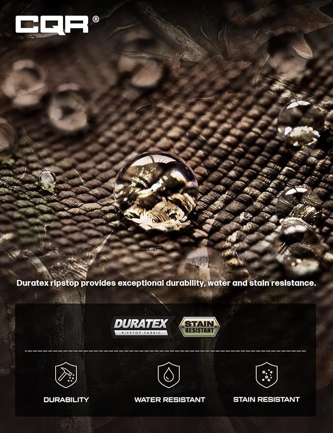 CQR Men's Tactical Pants, Water Resistant Ripstop Cargo Pants, Lightweight EDC Work Hiking Pants, Outdoor Apparel