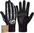 Pixel Panda Winter Gloves for Men Women Warm Touchscreen Gloves for Cold Weather Thin Water-Resistant Windproof Non-Slip Gloves for Cycling, Driving, Running, Hiking