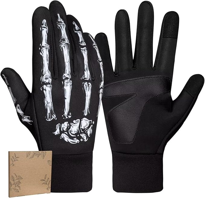 Pixel Panda Winter Gloves for Men Women Warm Touchscreen Gloves for Cold Weather Thin Water-Resistant Windproof Non-Slip Gloves for Cycling, Driving, Running, Hiking