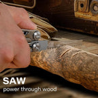 EDC Multitool, 21-in-1 Heavy-duty Stainless Steel Finish Multi Tool Pliers with Safety Locking | Seat Belt Cutter - Men's Gift Set Including Nylon Sheath for DIY, Home, Garden & Outdoors