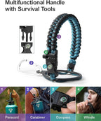 One Gallon Water Bottle,128oz Insulated Flask Stainless Steel Vacuum, Cold for 48 Hrs,BPA-Free & Leakproof -with Paracord Handle,Strap,Straw Spout Lids,Large Jug for Gym Sports,Indigo Black