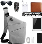 Anti Theft Travel Bag, One Shoulder Large Capacity Cross-body Bag Chest Fashion Lightweight Sling Bags for Travel Sports