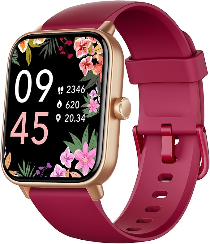 Fitpolo Smart Watch for Women,1.8” Touchscreen, Bluetooth Call, Alexa Built-in,24/7 Heart Rate SpO2 Monitor,Step Counting,Sleep Tracking, IP68 Waterproof Fitness Tracker Watch for Android iPhone