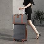 Kono Suitcase Set 3 Piece Luggage Set Expandable(only 28") Carry On Hardside Luggage with TSA Lock Spinner Wheels (Apricot Grey, 6 piece set)