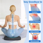 Donut Pillow for Tailbone Pain, Hemorrhoids - Cooling Gel Memory Foam Chair Seat Cushion for Office, Home & Wheelchair, Ergonomic Chair Pad for Pregnancy, Sciatica, Coccyx (XXL, Grey)