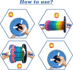 Jakuva Upgraded Travel Camping Stool, Retractable Folding Stool,Collapsible Telescoping Portable Stool with Max Load 360lbs for Adults for Indoor Outdoor Hiking Gardening, Blue