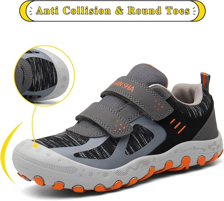 Mishansha Boy's Girl's Hiking Shoes Low Top Sneakers Outdoor Trekking Walking Climbing Running Shoes