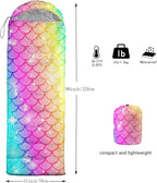 Galaxy Wolf Camping Sleeping Bags Warm & Cool Weather Waterproof Backpacking Blue Purple Starry Sky Sleeping Bag All Seasons Camping, for Adult Kids Boy Girls Camping Gear Equipment, Traveling