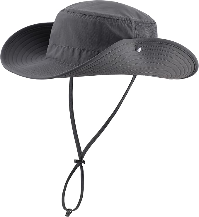 Connectyle Men's Sun Hat UPF 50+ Wide Brim Bucket Hats for Fishing Hiking Gardening Adjustable Boonie Hat Outdoor Safari Hats