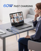 USB C to C Cable Fast Charging 6FT, 2Pack USB Type C Cable for Car Durable Braided iPhone USB C Charger Cable USBC to USBC Cord for iPhone 17/16/15/Pro Max/Plus, Samsung Galaxy S23 and More-Blue