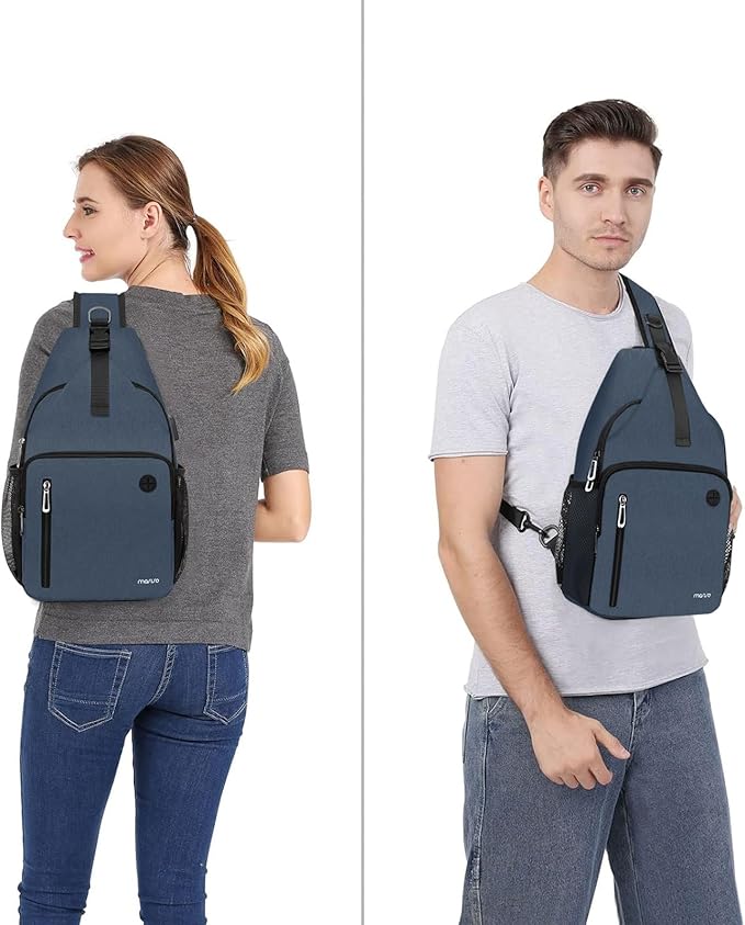 MOSISO Sling Backpack Bag, Crossbody Shoulder Bag Travel Hiking Daypack Chest Bag with Front Square Pocket&USB Charging Port