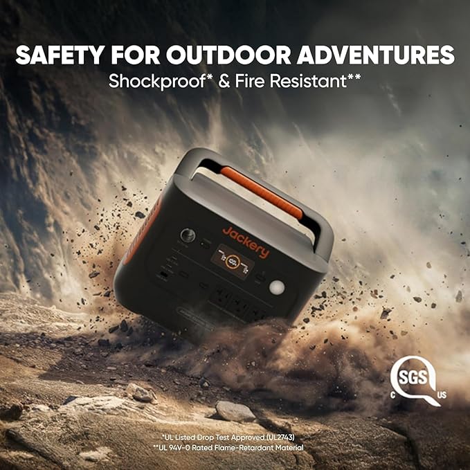 Jackery Explorer 1000 v2 Portable Power Station,1070Wh LiFePO4 Battery,1500W AC/100W USB-C Output, 1 Hr Fast Charge, Solar Generator for Camping,Emergency, RV, Off-Grid Living(Solar Panel Optional)