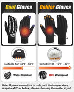 RIGWARL Gloves for Cool&Cold Weather Waterproof, Winter Gloves for Men Women Touch Screen