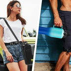 40 oz Insulated Water-Bottle that fits in Cup Holder - Cold 48h/Hot 24h, Stainless Steel Tumblers with Lids and Straws & Bottle Sleeve, Leak Proof Metal Flask Cup, Travel Coffee Tumbler with Handle