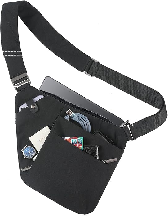 Sling Bag Cross Body Bag, Anti Theft Crossbody Bags for Travel Lightweight Chest Shoulder Bags for Women Men