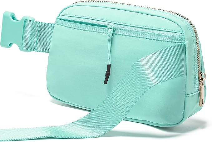 Gitus Belt Bag Fanny Pack Crossbody Bags with Initial Letter Patch Cute Stuff Birthday Gifts for Teenager Girls Trendy Preppy Stuff for Teen Girls Cool Stuff for Teens (Mint Green-D)