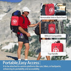 Professional Trauma First Aid Kit - Military-Grade Labelled Compartments & MOLLE System for Workplace, Outdoor, Car, Boat, Hurricane Emergencies 265 Piece Emergency Necessities Kits