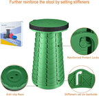 Boreeman Upgraded Folding Stool Lightweight Yet More Sturdy with Load Capacity 400lbs Portable Collapsible Stool for Camping Fishing Hiking BBQ (Army Green)