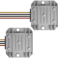 DROK IP68 Waterproof 24v to 12v Step Down Converter Pack of 2 - DC to DC Buck Converter 6A 20-90v to 12v Voltage Regulator for Camera Car RV DIY Project