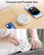 Australia Power Plug Adapter, New Zealand Power Adapter with 3 American Outlets 4 USB Ports (2 USB-C) Total 24W, Type I Plug Adapter for USA to Australia, Argentina, China, 4FT