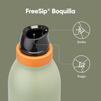 Owala FreeSip Twist Insulated Stainless Steel Water Bottle with Straw for Sports and Travel, BPA-Free, 24-oz, Blue/Green (Camo Cool)