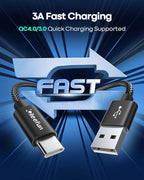 CLEEFUN USB C Cable 6ft, 5-Pack USB A to Type C Charger Cord Fast Charging for iPhone 17 16 15 Pro Max Plus Air 16e, for Samsung Galaxy S25 S24 S23 S22 S21 S20 S10 A17 A16 A15 A56 A55 A26 A35 A36