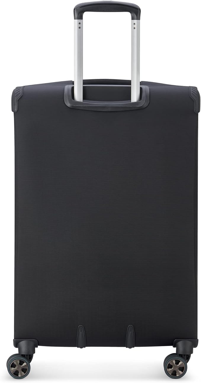 DELSEY PARIS Helium DLX Softside Expandable Luggage with Spinner Wheels, Black, 3 Piece Set (20/25/29)