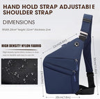 Crossbody Travel Bags for Women, New Theft Proof Safe Slim Sling Travel Purses, Personal Flex Shoulder Bag for Men Women