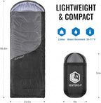 VENTURE 4TH Backpacking Sleeping Bag – XXL, Double and Single Sizes - Lightweight Warm & Cold Weather Sleeping Bags for Adults, Kids & Couples – Ideal for Hiking, Camping & Outdoor Adventures