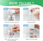 4 in 1 Travel Bottle,Travel Bottles for Toiletries,Refillable, Leak Proof and Portable,Suitable for Storing Shampoo, Shower Gel, Laundry Detergent, Suitable for Travel, Camping and Gym (Green)