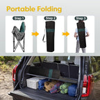 Colorsoul Oversized Camping Chairs Heavy Duty, Full Padded Foldable Camping Chairs for Adults with Cup Holders, Portable Camp Lawn Chairs for Outdoor, Support 450lbs,Green