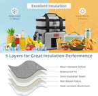 HSHRISH Lunch Box for Men, Women Double Deck Heavy Duty Large Insulated Tactical Lunch Bag Durable Cooler Bag With Shoulder Strap for Adults Work Picnic Road Trip (Grey,15L )