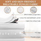 Air Mattress Queen with Built in Pump, 2500mAh Rechargeable Electric Pump, Camping Air Mattress Queen, Fiber-tech Portable Blow Up Mattress for Camping, Indoor and Outdoor (18" Height, Light Gray)