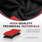 Fleece Waterproof Outdoor Blanket - Windproof Stadium Blanket for Camping, Picnics, and Sports Stay Dry and Comfortable 80"x 58"(Red)