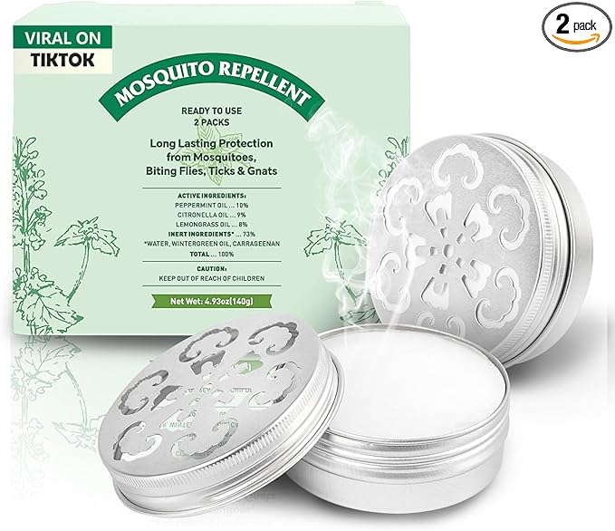 Mosquito Repellent, Peppermint Oil to Repel Mosquito, Ticks, Gnats and Pest, Insect Repellent for Indoor and Outdoor, 2 Packs