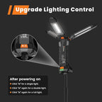 2025 Rechargeable Work Light with Stand, 4 in 1 Cordless Camping Light, 700/1200/2200 Lumens, 4000/6500K Dimmable LED Work Lamp with Detachable Tripod（Grey）