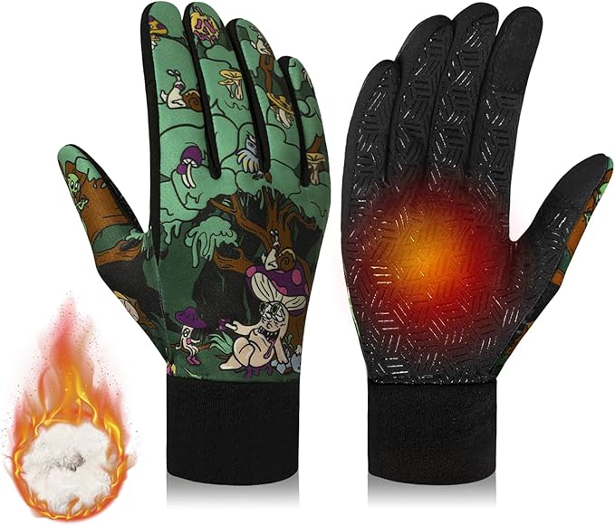 RIGWARL Upgraded Plush Gloves for Cold Weather, Women Men Winter Gloves for Late Fall and Early Winter, Warm Running Gifts