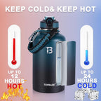 32oz Insulated Water Bottle with Straw Lid & Spout Lid & Paracord Handle, Stainless Steel Water Bottle Wide Mouth, Double Wall for Women Men Gym Fitness Outdoor