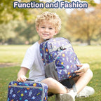FlowFly Kids Backpack for Toddler Boys Girls, Simple Lightweight Bookbag for Daycare Kindergarten Elementary School Travel, Small Modern Bag (Medium 15'', Unicorn)