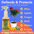Trifecta Crop Control Ready to Use Maximum Strength Natural Pesticide, Fungicide, Miticide, Insecticide, Help Defeat Spider Mites, Powdery Mildew, Botrytis and Mold on Plants 32 OZ Size