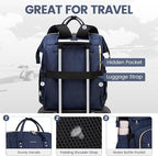 LOVEVOOK Laptop Backpack for Women,15.6 Inch Professional Womens Travel Backpack Purse Computer Laptop Bag Nurse Teacher Backpack,Waterproof College Work Bag Carry on Back Pack with USB Port,Dark Blue