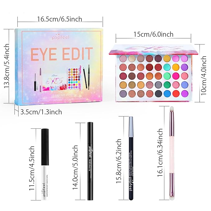 FantasyDay All in One Makeup Kit for Women Full Kit Girls Makeup Gift Sets Xmas Essential Bundle Include Eyeshadow Palette Lipstick Blush Concealer Eyeliner Mascara Foundation Brush Eyebrow Pencil