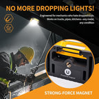 6000mAh Magnetic Work Light Rechargeable with 4000 Lumen IP65 Waterproof, 30H Runtime, 4 Brightness & 4 Color Modes with Red SOS, Strong Magnet Base for Car Repair, Camping, Emergency 2PC